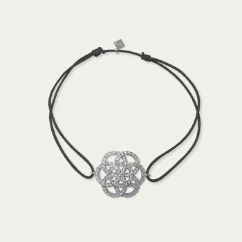 Bracelet porte-bonheur "Fleur de Vie" avec zircone, argent massif - couleur du bracelet 1