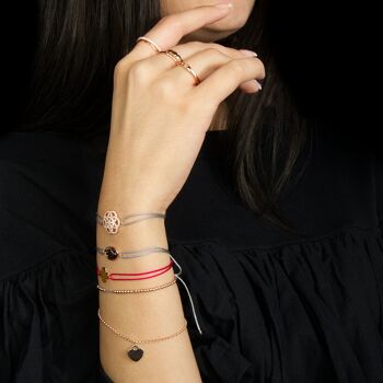 Bracelet porte-bonheur "Fleur de Vie" avec zircone, argent massif - couleur du bracelet 2