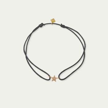 Bracelet porte-bonheur mini étoile, plaqué or jaune - couleur du bracelet 1