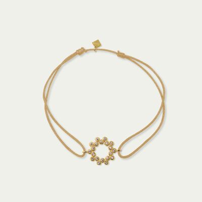 Lucky bracelet Sparkling, yellow gold plated - strap color