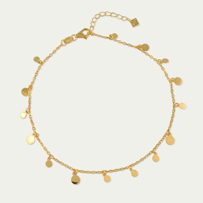 Anklet Sprinkle, yellow gold plated