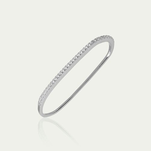 Earcuff Bar mit Zirkonia, Sterling Silber