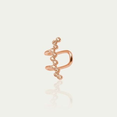 Earcuff Wire Sparkling, placcato oro rosa - venduto singolarmente