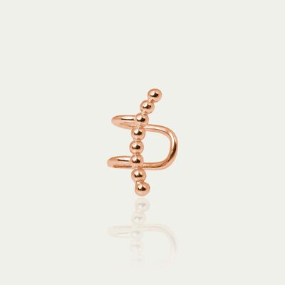 Earcuff Wire Bubbles, chapado en oro rosa - se vende por unidades