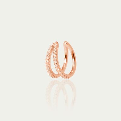 Earcuff shiny with zirconia, rose gold plated