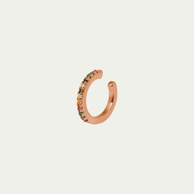 Earcuff Rainbow with zirconia, rose gold plated