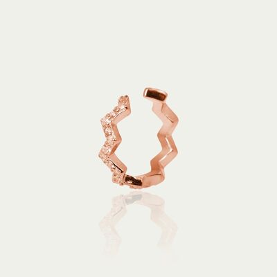 Earcuff Flash con zirconi, placcato oro rosa