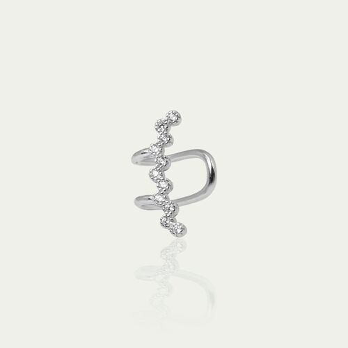 Earcuff Wire Sparkling, Sterling Silber - wird einzeln verkauft