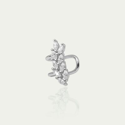 Earcuff Wire Flower, Sterling Silver - sold individually
