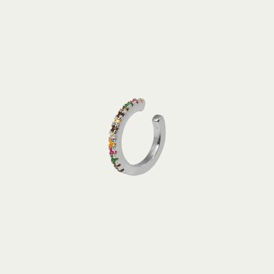 Earcuff Rainbow with zirconia, sterling silver