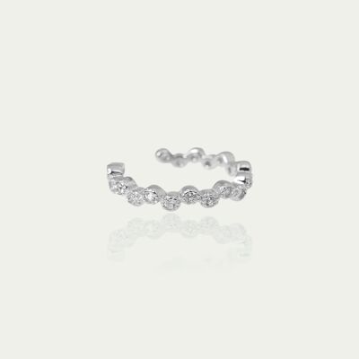 Earcuff sparkling with zirconia, sterling silver