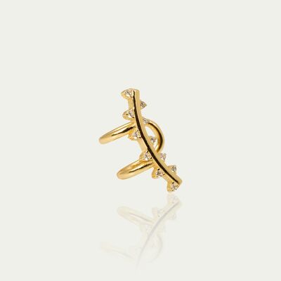 Earcuff Wire Shiny, yellow gold plated - sold individually