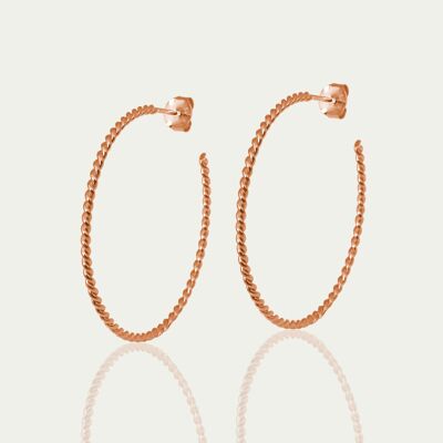 Creole Basic Twist, rose gold plated