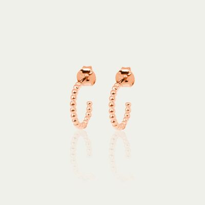 Creole mini bubbles, rose gold plated