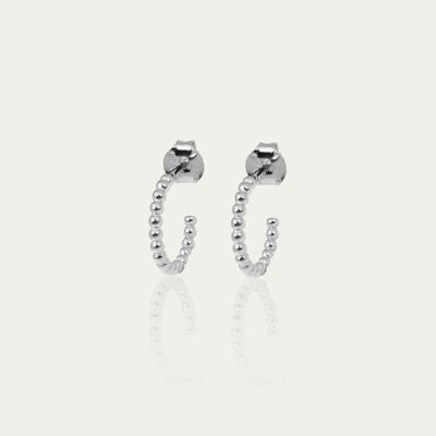 Aretes de Aro Mini Burbujas, Plata de Ley