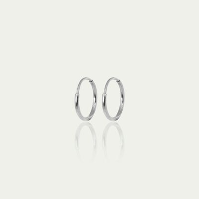 Boucles d'oreilles créoles Pure, argent sterling