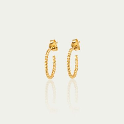 Creole Mini Basic Twist, yellow gold plated