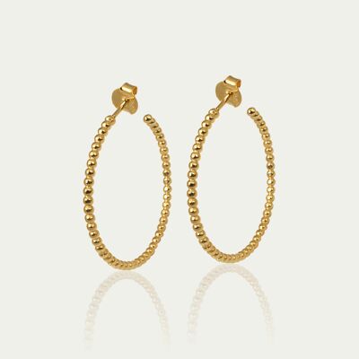 Creole bubbles, yellow gold plated