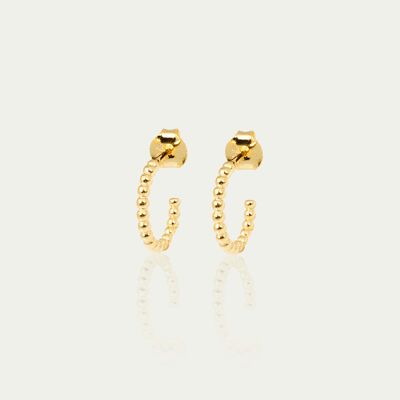Creole mini bubbles, yellow gold plated