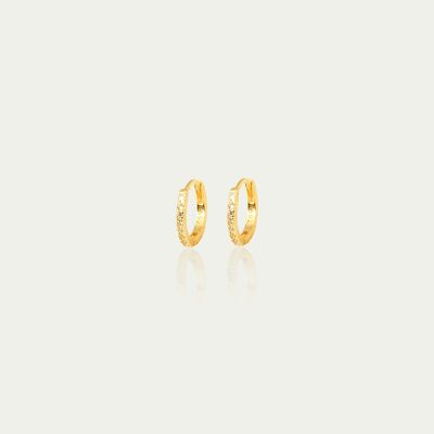 Mini Glam Hoop Earrings, yellow gold plated