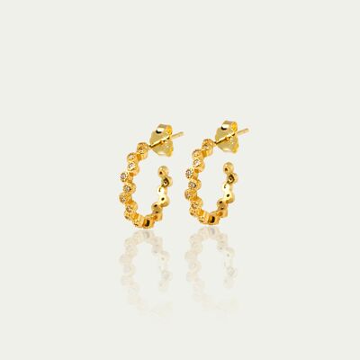 Creole Sparkling, small, yellow gold plated
