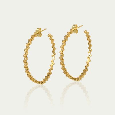 Creole Sparkling, large, yellow gold plated