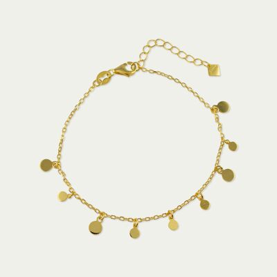 Sprinkle bracelet, yellow gold plated