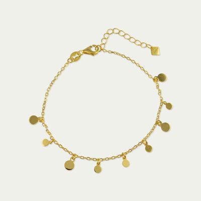 Pulsera Sprinkle, chapada en oro amarillo