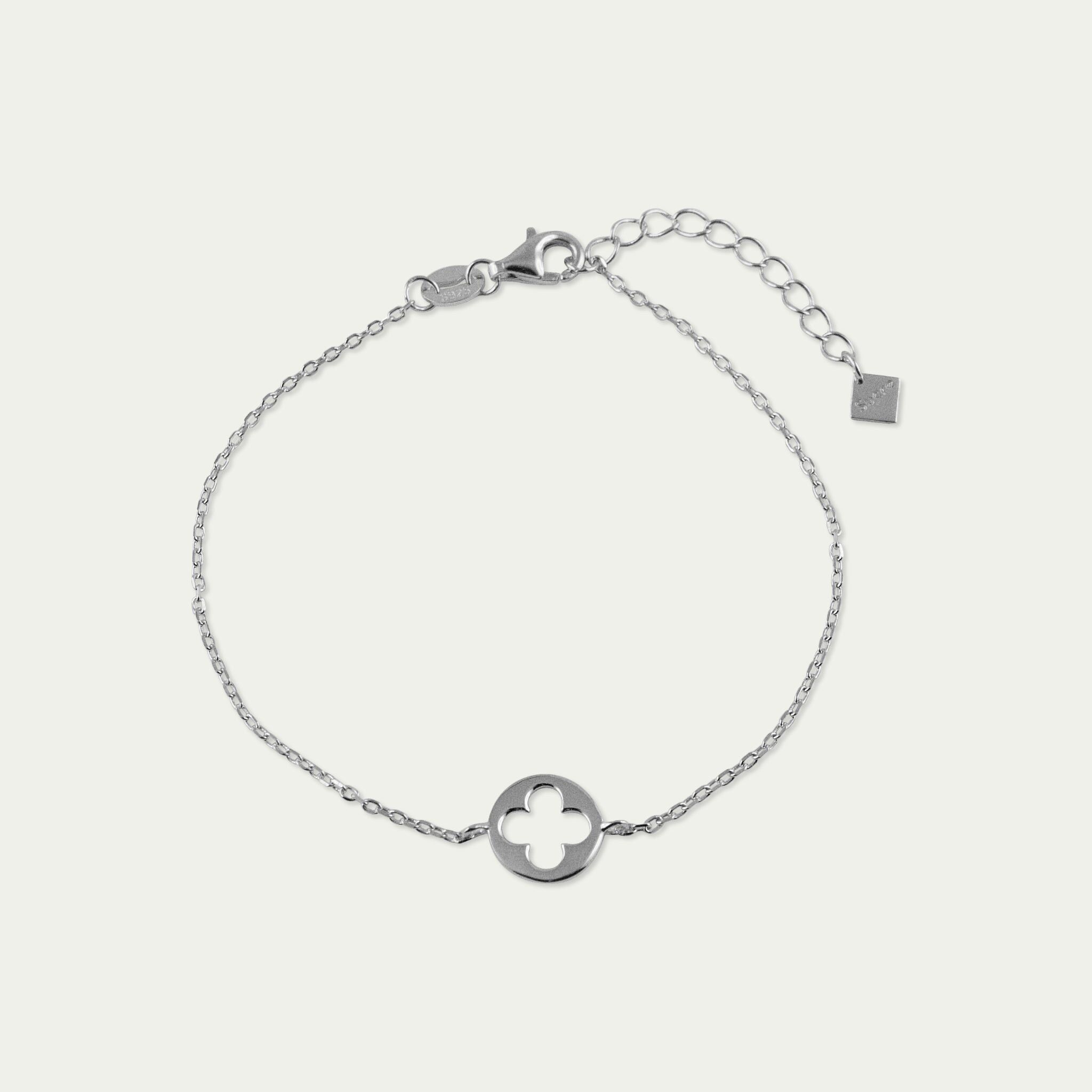 Armkette Disc Clover, Sterling Silber