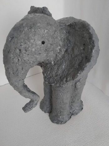 ELEPHANT, papier mâché, fait main, décoration ou cadeau unique, 30 cm de haut 1