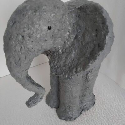 ELEPHANT, papier mâché, fait main, décoration ou cadeau unique, 30 cm de haut