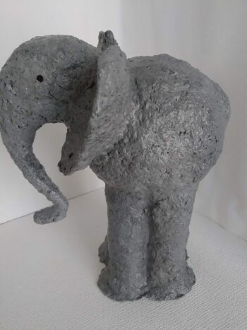 ELEPHANT, papier mâché, fait main, décoration ou cadeau unique, 30 cm de haut 2