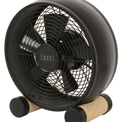 LUCCI air- BREEZE, ventilador de mesa en negro