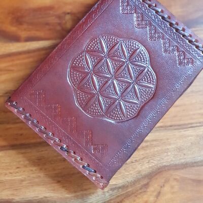 Leather Flower of Life Journal