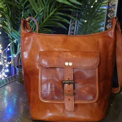 Handmade Tan Leather Handbag