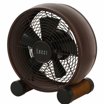 LUCCI air- BREEZE, ventilador de mesa en bronce frotado con aceite