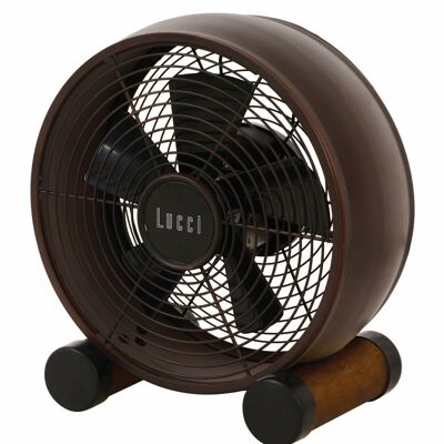 LUCCI air- BREEZE, ventilatore da tavolo in bronzo lucidato ad olio