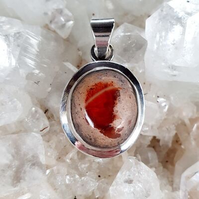 Mexican Fire Opal Pendant set in 925 Silver