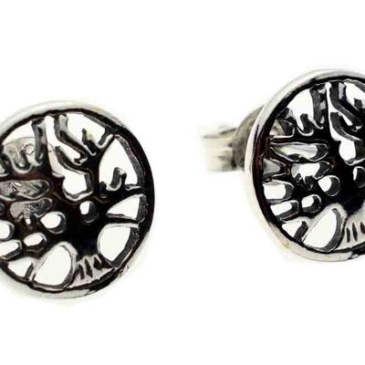 Tree Of Life Stud Earrings 925 Silver