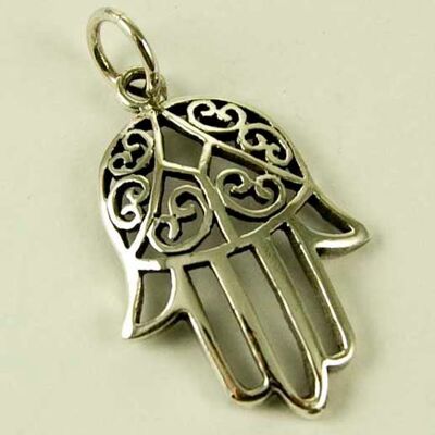 Hamsa Hand 925 Silver Pendant