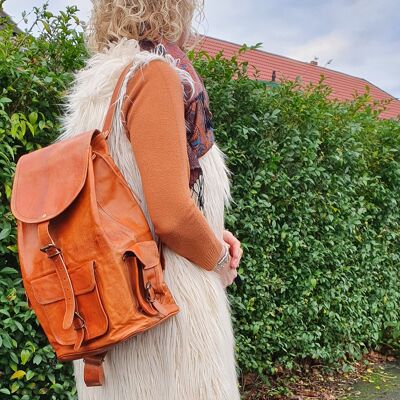 Large Pittu Leather Rucksack