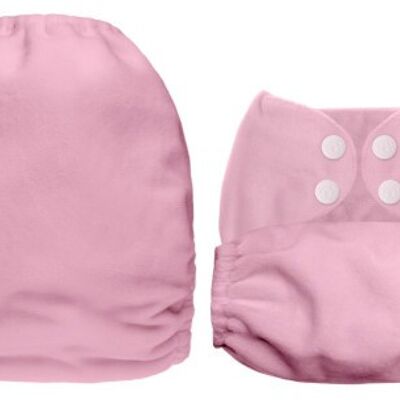 Mama Koala One Size Pocket Diaper With Minky Shell - Pink