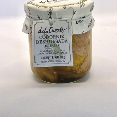 Boneless quail in DE LA CUEVA sauce. 310g jar