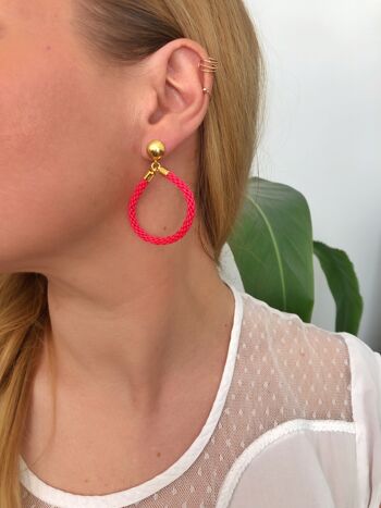 Boucles d'oreilles Orichi Coquelicot 3