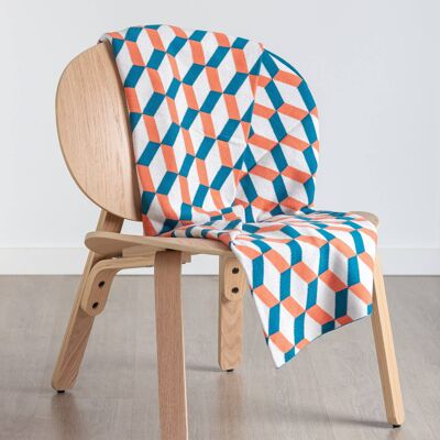 Azulejo Aveiro Throw - Coral