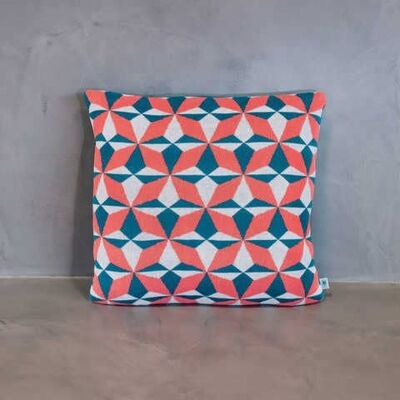 Azulejo Lisboa Cushion Cover - Coral