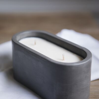 Guila double wick candle Gray