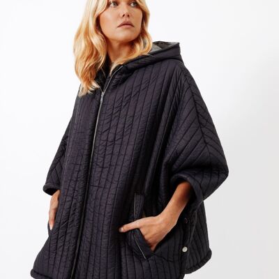 Women's quilted poncho ABBESSES