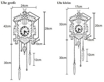 Horloge Coucou Moderne : Mon Coucou Shabby Chic - Rose Foncé - Grand 2