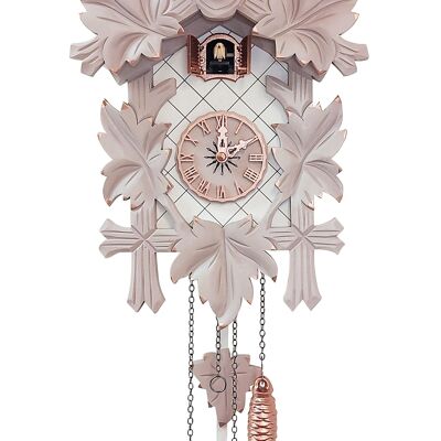 Modern Cuckoo Clock: My Elegant Cozy Cuckoo, Rose Gold - Large